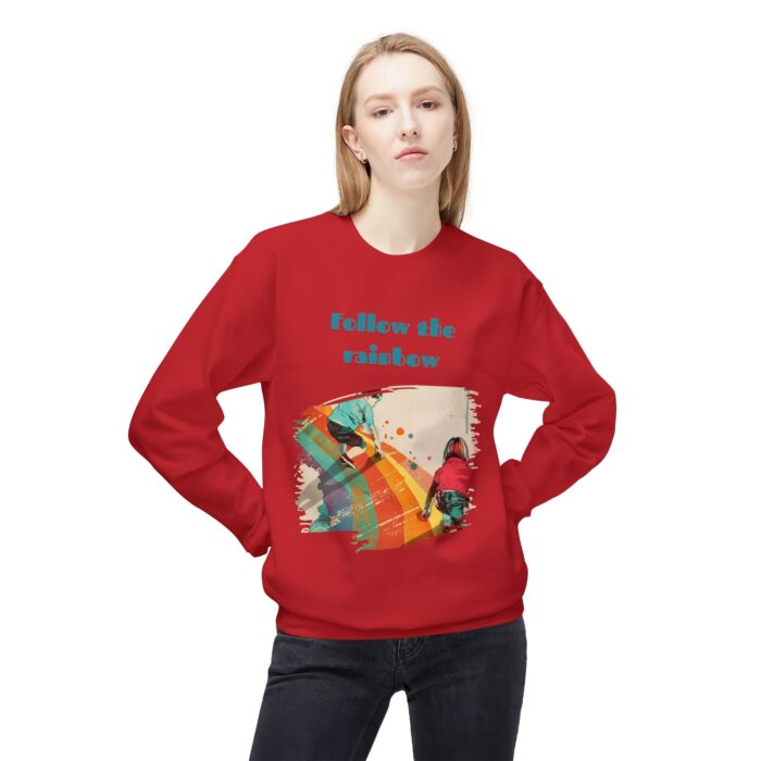 Follow the rainbow Unisex Midweight Softstyle Fleece Crewneck Sweatshirt - Image 55