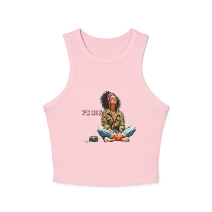 Peaceful Vibes Women's Micro Rib Racer Tank Top, Summer Crop Top, Festival Wear, Yoga Top, Inspirational Tee - Image 17