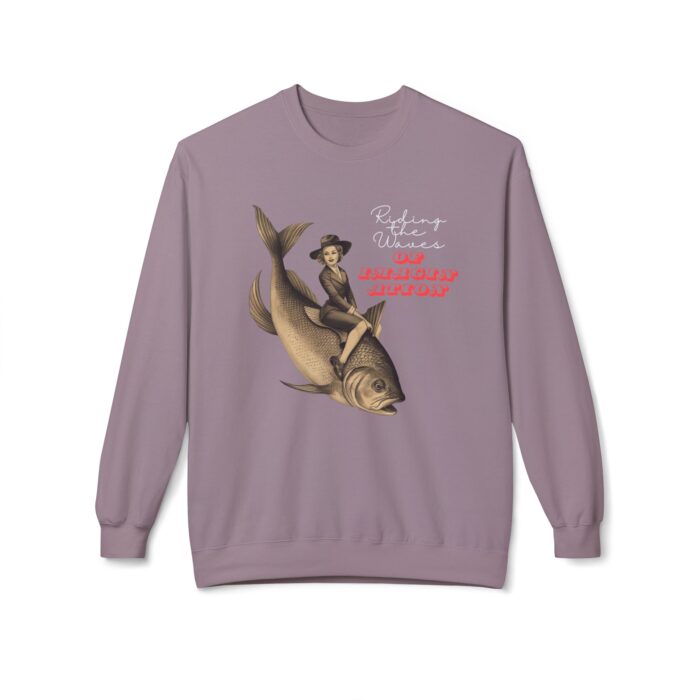 "Riding the Waves of Imagination" Unisex Midweight Softstyle Fleece Crewneck Sweatshirt - Image 57