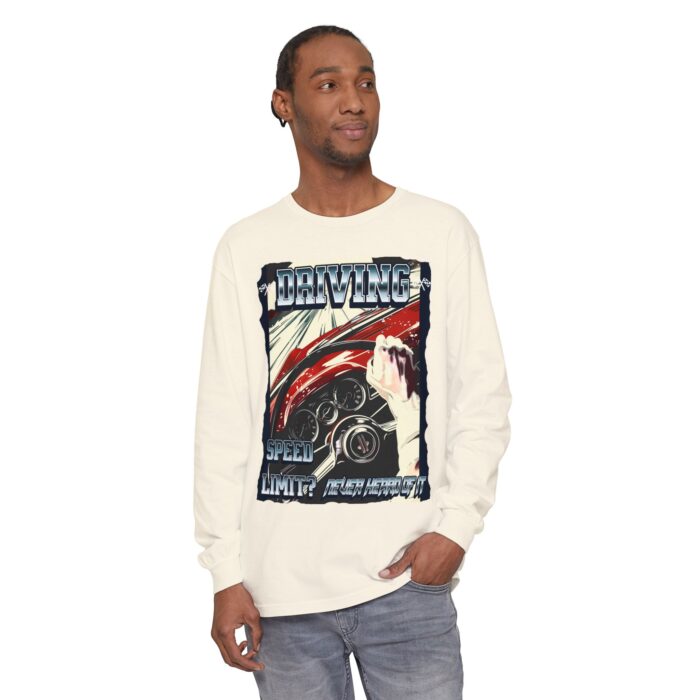Driving Unisex Garment-dyed Long Sleeve T-Shirt - Image 23