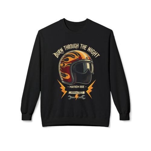 Burn through the night Unisex Midweight Softstyle Fleece Crewneck Sweatshirt
