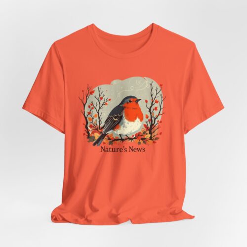 Nature's News Bird Tee: Unisex Jersey Short Sleeve T-Shirt, Gift for Nature Lovers, Spring Fashion, Eco-Friendly Apparel, Casual Wear