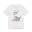 Cute Cat Lover Tee, Animal Graphic Shirt, Gift for Cat Mom, Funny Pet Lover Apparel, Love Knows When You're Quiet T-Shirt