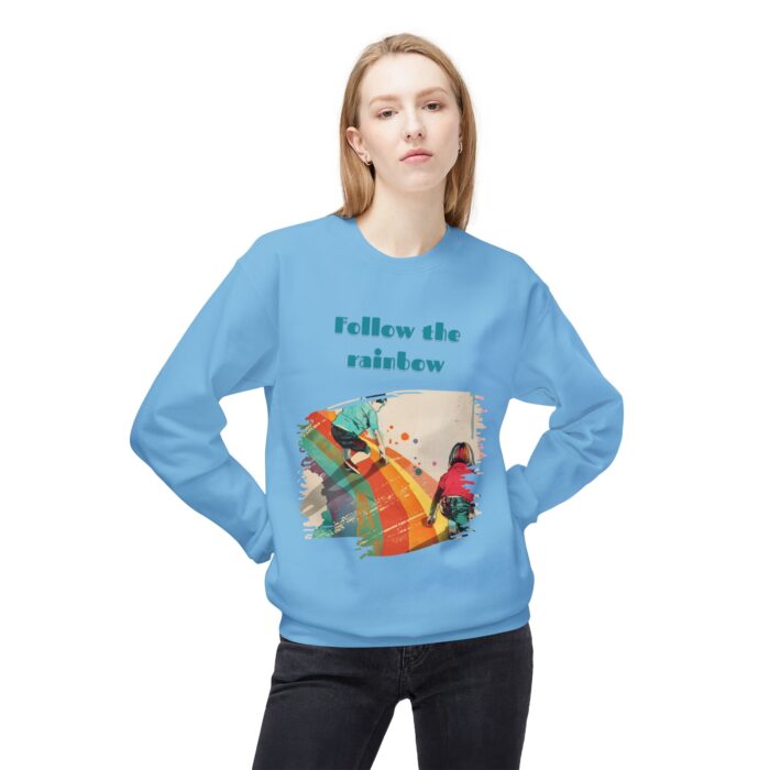 Follow the rainbow Unisex Midweight Softstyle Fleece Crewneck Sweatshirt - Image 43
