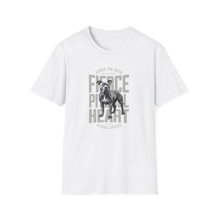 Fierce pitbull heart Unisex Softstyle T-Shirt - Image 5