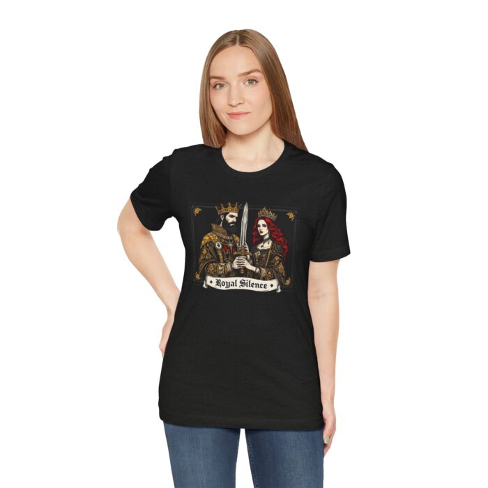 Royal Silence Graphic Tee, Gothic T-Shirt, King and Queen Shirt, Unisex Fashion Top, Drawstring Bag, Gift for Him/Her - Image 9