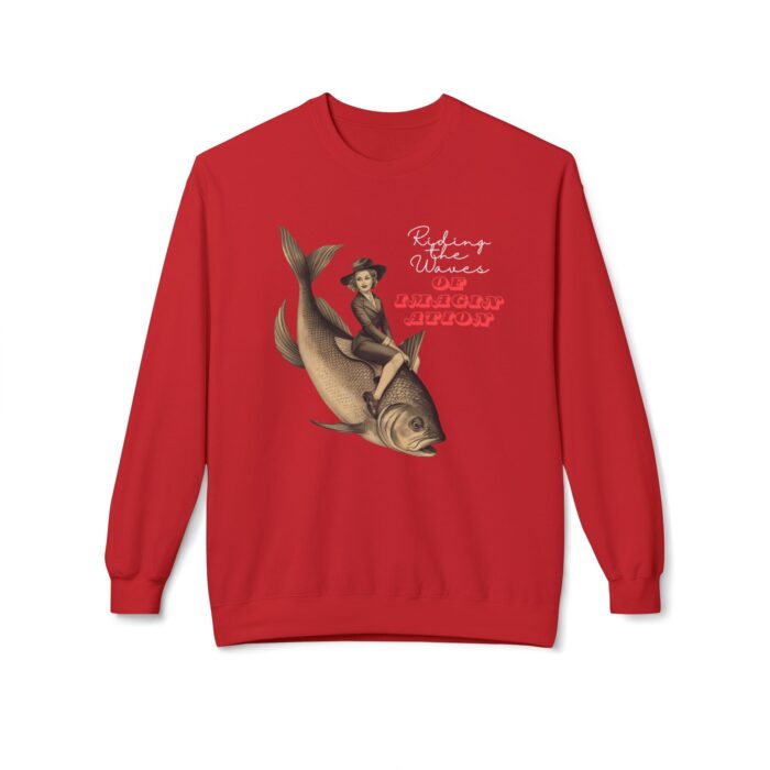 "Riding the Waves of Imagination" Unisex Midweight Softstyle Fleece Crewneck Sweatshirt - Image 29
