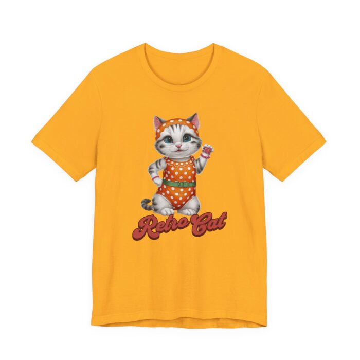 Retro Cat Unisex Tee, Fun Cat Shirt, Summer Vibes T-Shirt, Gift for Cat Lovers, Cute Animal Apparel - Image 12