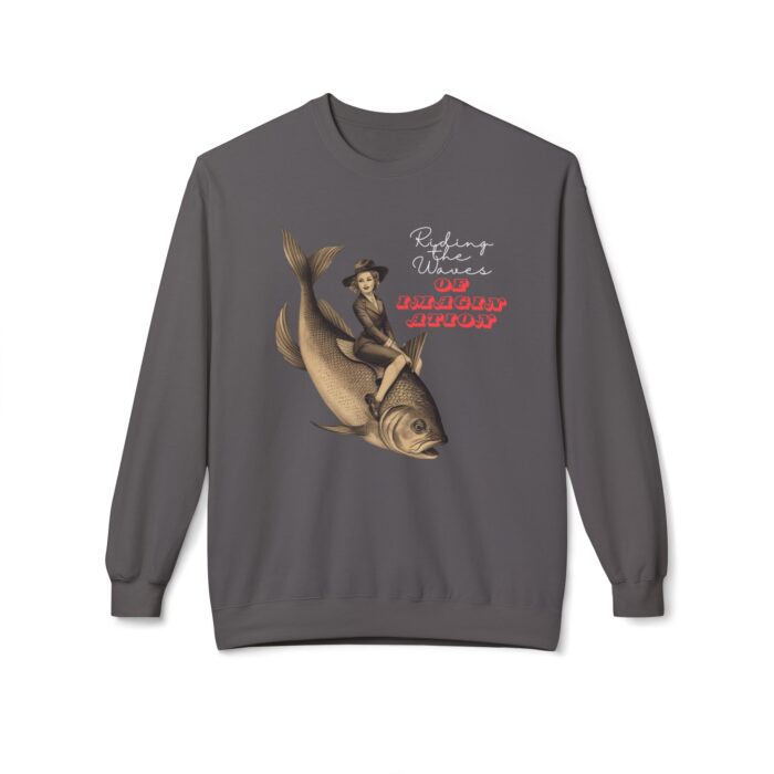 "Riding the Waves of Imagination" Unisex Midweight Softstyle Fleece Crewneck Sweatshirt - Image 17