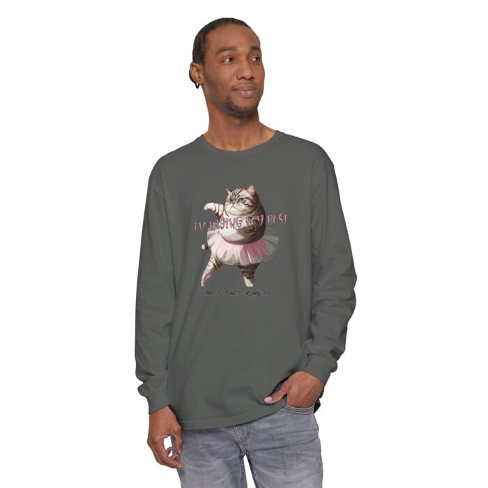 It's not kung fu Unisex Garment-dyed Long Sleeve T-Shirt - Image 35