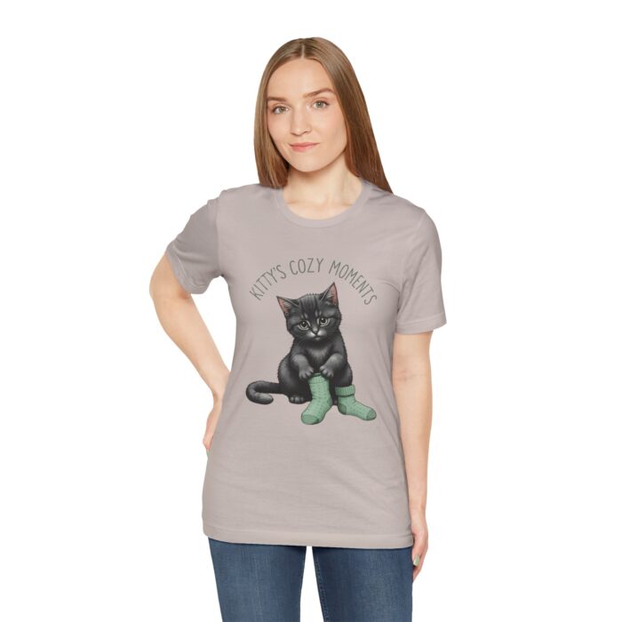 Cute Cat Jersey Tee - Kitty's Cozy Moments, Pet Lover Shirt, Gifts for Cat Owners, Animal Lover Apparel, Fun Cat Lover Tee - Image 54