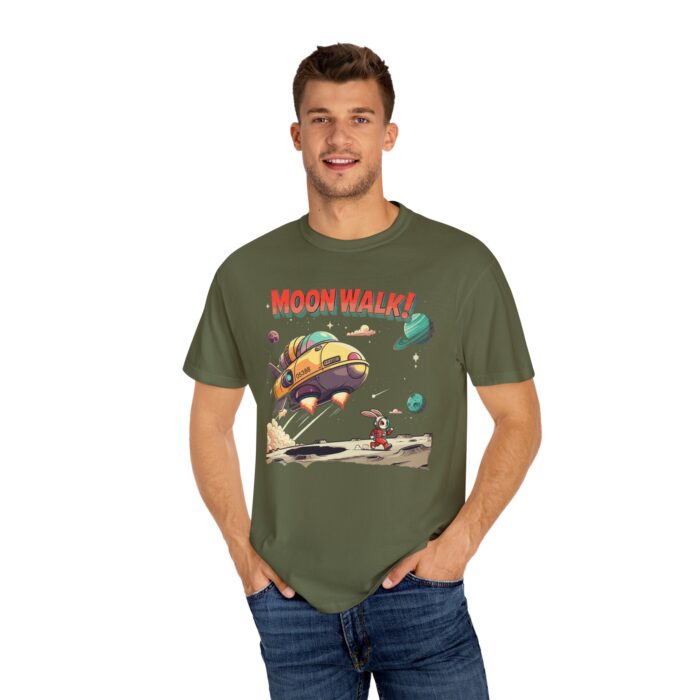 Playful Space-Themed Unisex T-Shirt, Moon Walk Graphic Tee, Astronaut Shirt, Gift for Kids, Sci-Fi Apparel - Image 8