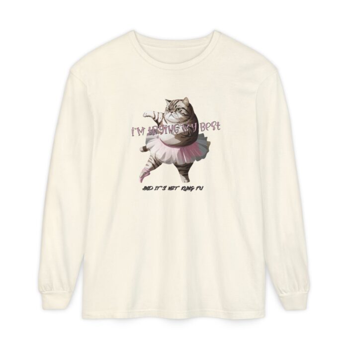 It's not kung fu Unisex Garment-dyed Long Sleeve T-Shirt - Image 17