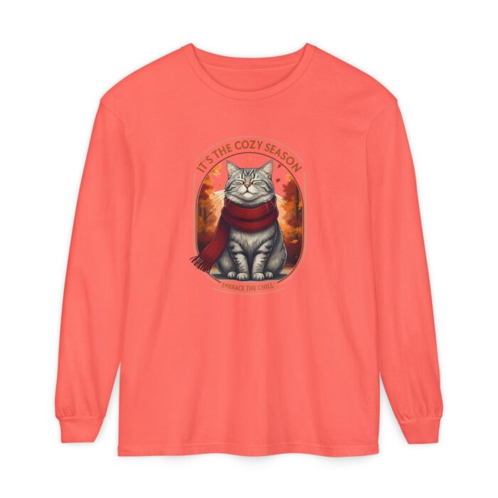 It's the cozy season Unisex Garment-dyed Long Sleeve T-Shirt - Image 17