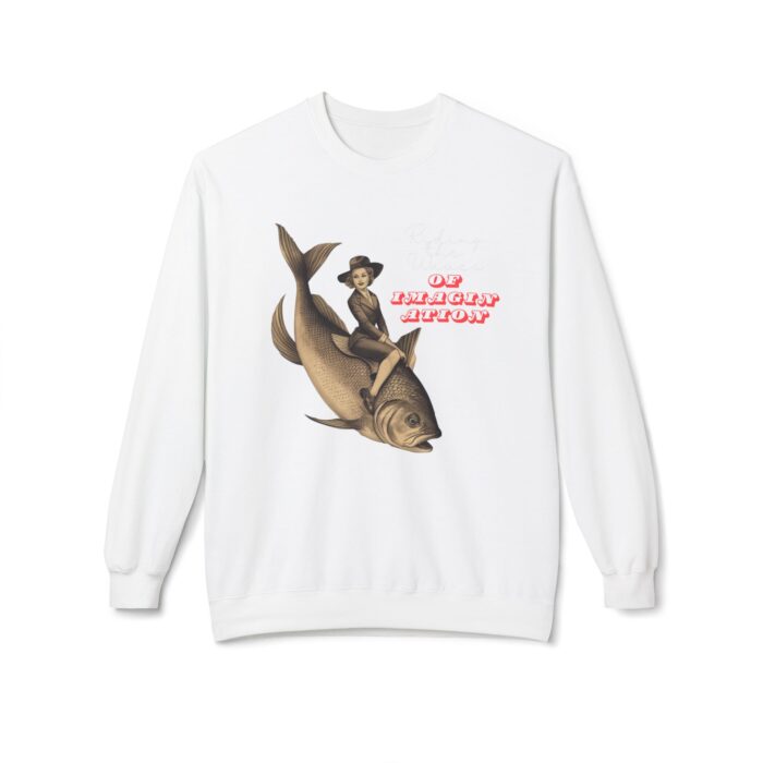 "Riding the Waves of Imagination" Unisex Midweight Softstyle Fleece Crewneck Sweatshirt - Image 37