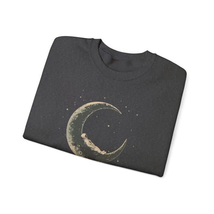 Astronaut Resting on the Moon  Unisex Heavy Blend™ Crewneck Sweatshirt - Image 3