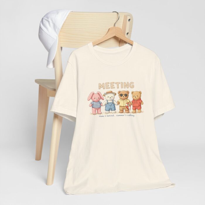 Cute Animal Meeting Tee, Short Sleeve T-Shirt for Kids and Adults, Perfect Gift for Family Gatherings, Birthdays, Friendship [...]