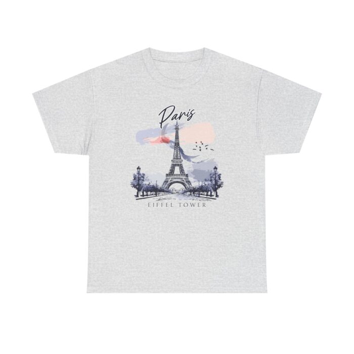 Paris Eiffel Tower Unisex Heavy Cotton Tee, Travel Shirt, Gift for Travelers, Vacation Shirt, Paris Lover Apparel - Image 12