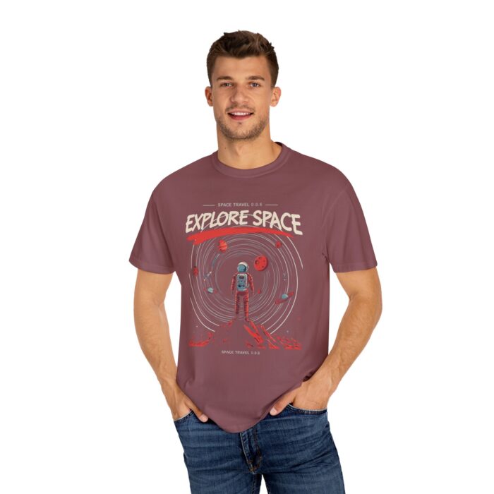 Explore Space Unisex Garment-Dyed T-Shirt | Adventure & Travel Theme - Image 20