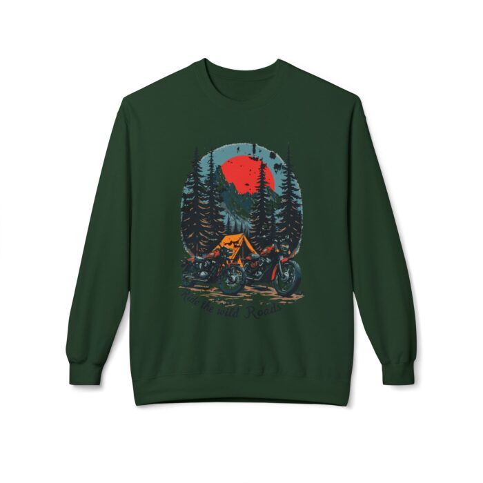 Ride the wild roads Unisex Midweight Softstyle Fleece Crewneck Sweatshirt - Image 33