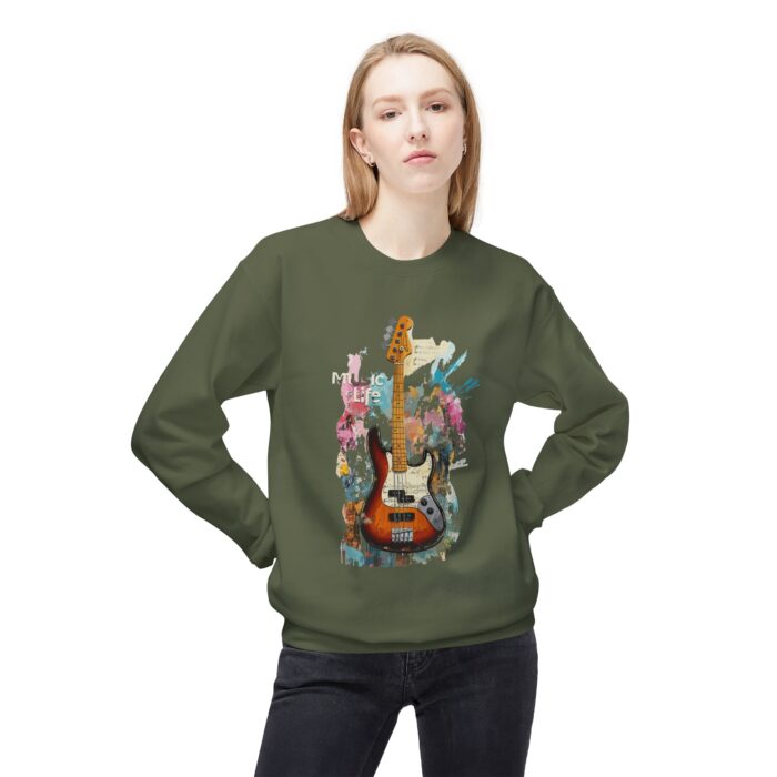 Music is life Unisex Midweight Softstyle Fleece Crewneck Sweatshirt - Image 7