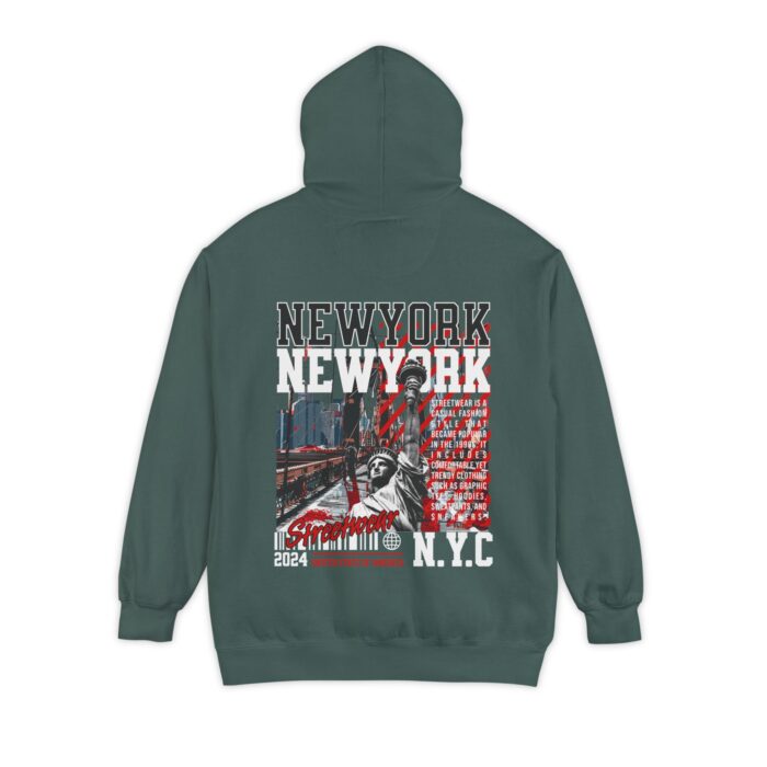 New York Streetwear Unisex Garment-Dyed Hoodie - Image 14