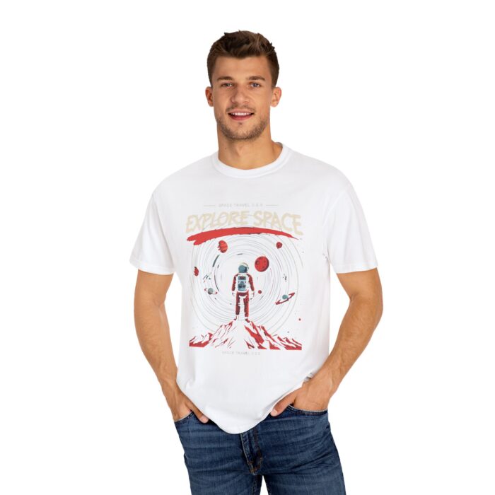 Explore Space Unisex Garment-Dyed T-Shirt | Adventure & Travel Theme - Image 12