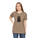 Cute Black Cat Unisex Tee, Cat Lover Shirt, Pet Lover Gift, Halloween Clothing, Everyday Comfort Tee