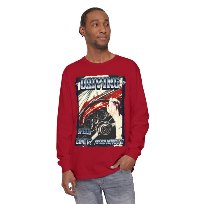 Driving Unisex Garment-dyed Long Sleeve T-Shirt - Image 59