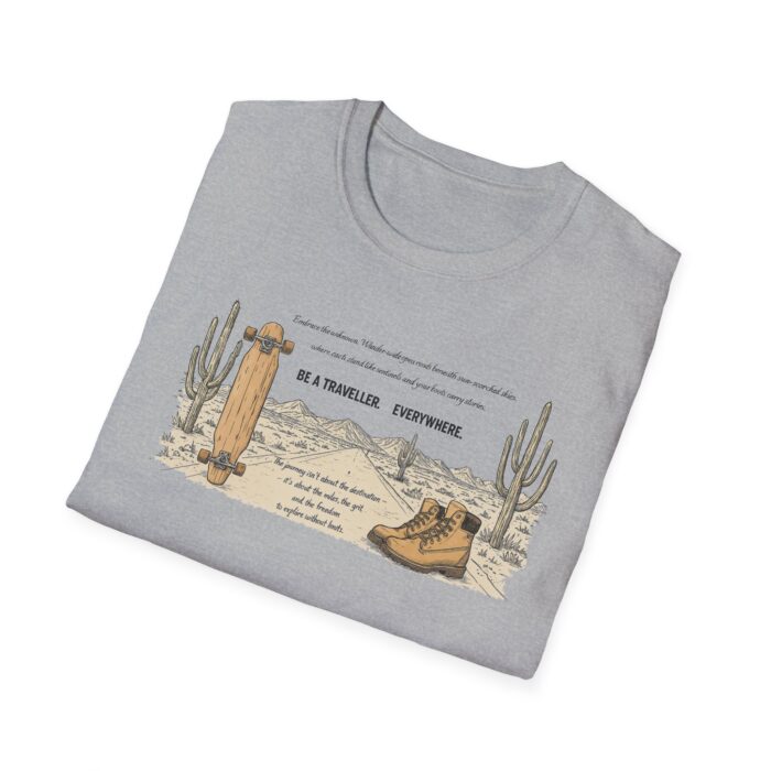 Be a traveller everywhere Unisex Softstyle T-Shirt - Image 16