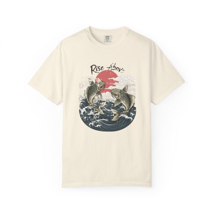 Rise above Unisex Garment-Dyed T-shirt - Image 5
