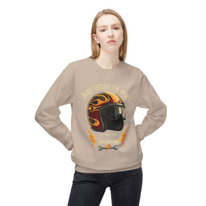 Burn through the night Unisex Midweight Softstyle Fleece Crewneck Sweatshirt - Image 15