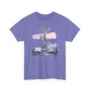 Paris Eiffel Tower Unisex Heavy Cotton Tee, Travel Shirt, Gift for Travelers, Vacation Shirt, Paris Lover Apparel