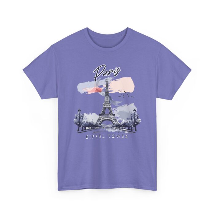 Paris Eiffel Tower Unisex Heavy Cotton Tee, Travel Shirt, Gift for Travelers, Vacation Shirt, Paris Lover Apparel - Image 47