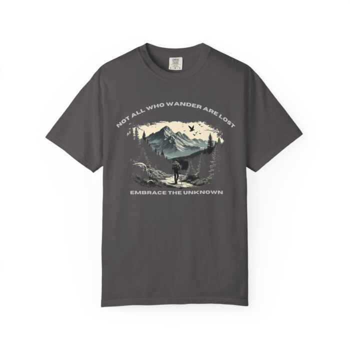 Adventure-Themed Unisex T-Shirt - Embrace the Unknown, Inspirational Tee for Explorers, Wanderlust Gift, Nature Lover Apparel, Hiking Shirt - Image 6
