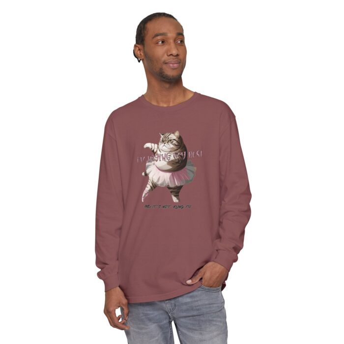 It's not kung fu Unisex Garment-dyed Long Sleeve T-Shirt - Image 15