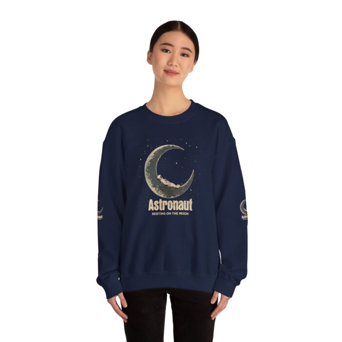 Astronaut Resting on the Moon  Unisex Heavy Blend™ Crewneck Sweatshirt - Image 14