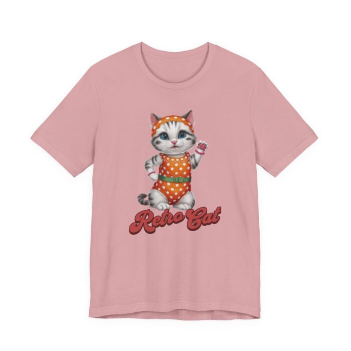 Retro Cat Unisex Tee, Fun Cat Shirt, Summer Vibes T-Shirt, Gift for Cat Lovers, Cute Animal Apparel - Image 30