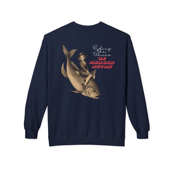 "Riding the Waves of Imagination" Unisex Midweight Softstyle Fleece Crewneck Sweatshirt - Image 22