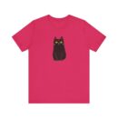 Cute Black Cat Unisex Tee, Cat Lover Shirt, Pet Lover Gift, Halloween Clothing, Everyday Comfort Tee