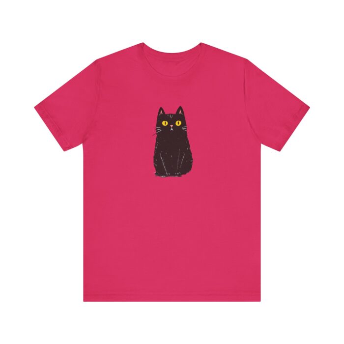 Cute Black Cat Unisex Tee, Cat Lover Shirt, Pet Lover Gift, Halloween Clothing, Everyday Comfort Tee - Image 22