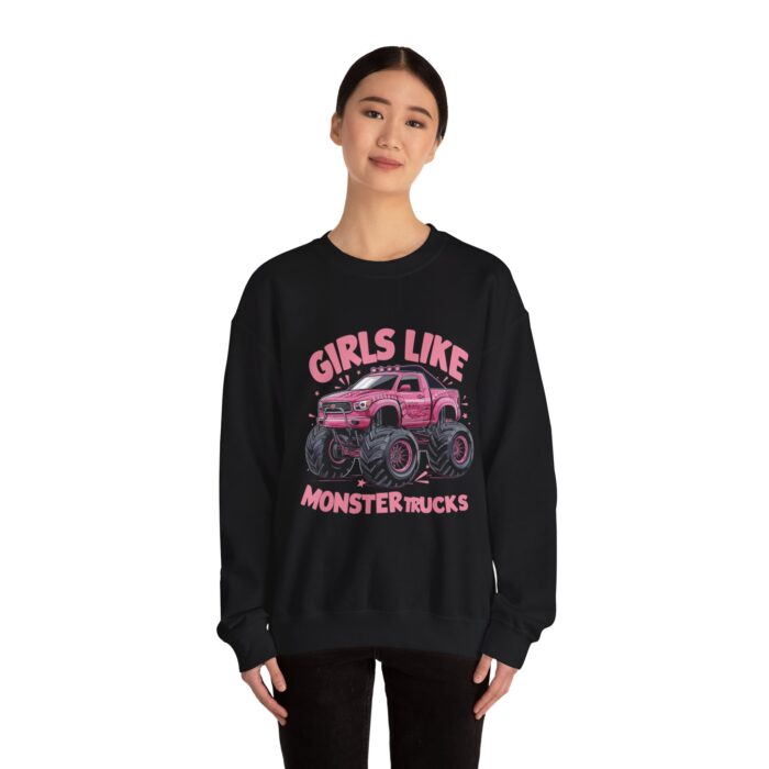 Girls like monster trucks Unisex Heavy Blend™ Crewneck Sweatshirt - Image 8