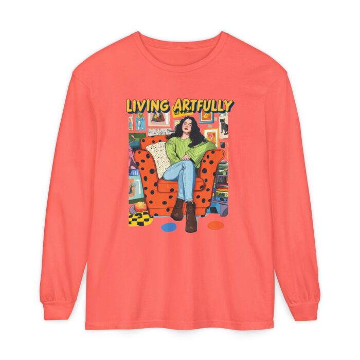 Living Artfully Unisex Garment-dyed Long Sleeve T-Shirt - Image 25