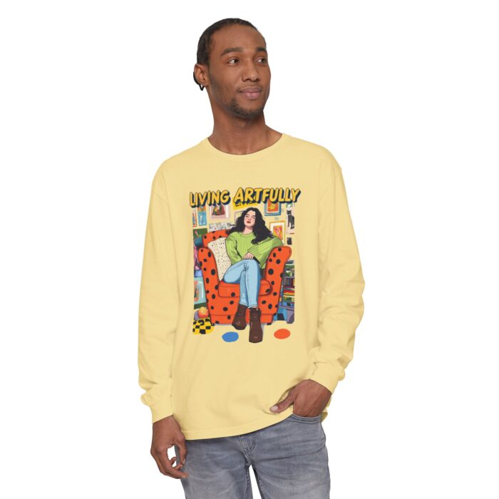 Living Artfully Unisex Garment-dyed Long Sleeve T-Shirt - Image 39