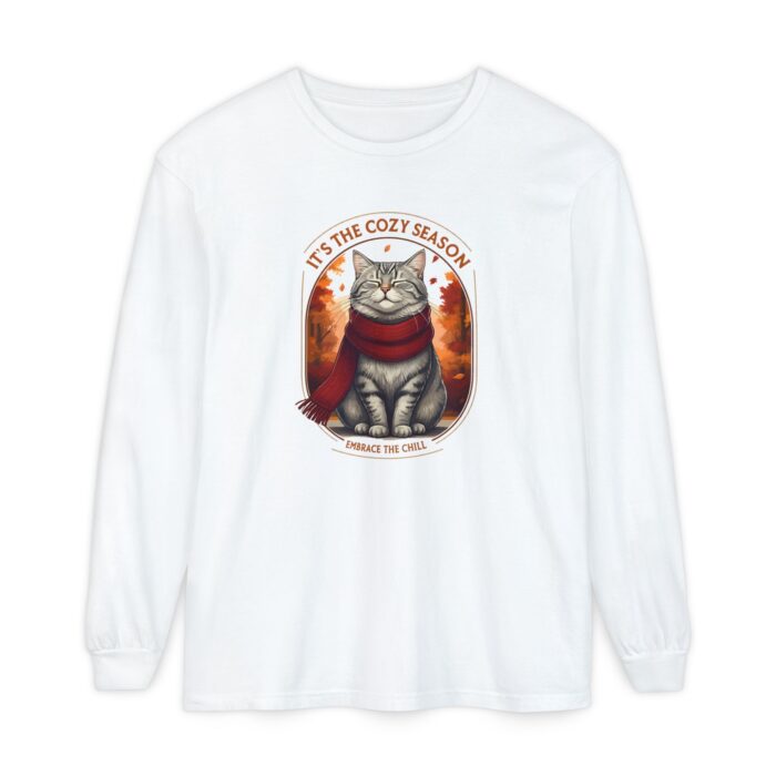 It's the cozy season Unisex Garment-dyed Long Sleeve T-Shirt - Image 13