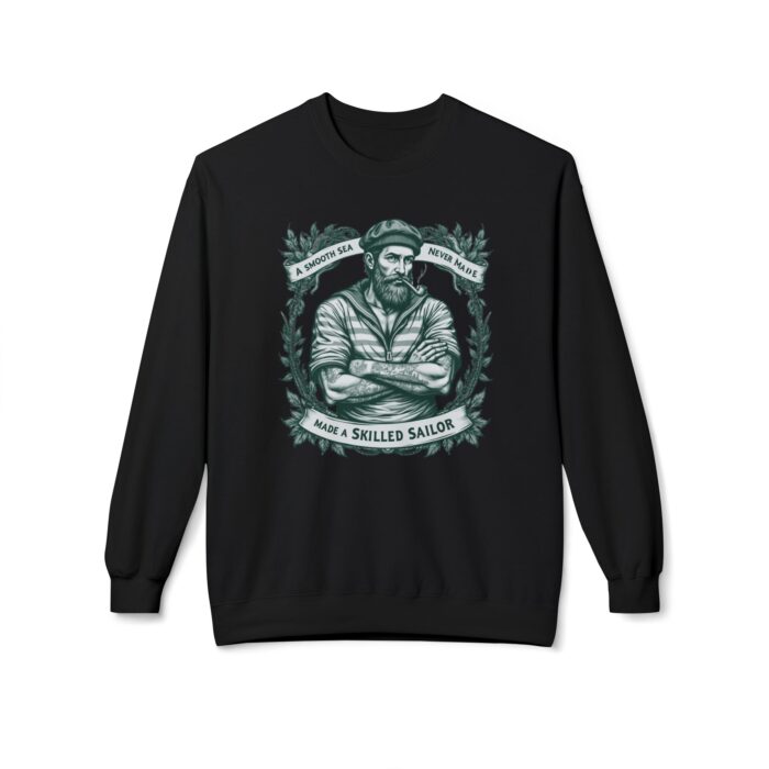 A SMOOTH SEA NEVER MADE A SKILLED SAILOR. Unisex Midweight Softstyle Fleece Crewneck Sweatshirt - Image 5