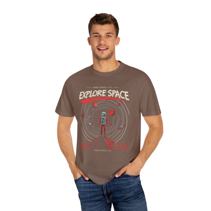 Explore Space Unisex Garment-Dyed T-Shirt | Adventure & Travel Theme - Image 32
