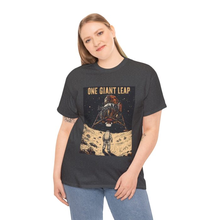 Moon Landing Adventure Tee - Unisex Heavy Cotton T-Shirt, Space Exploration Gift, Astronomy Shirt, Vintage Style Tee, One Giant Leap Design - Image 24