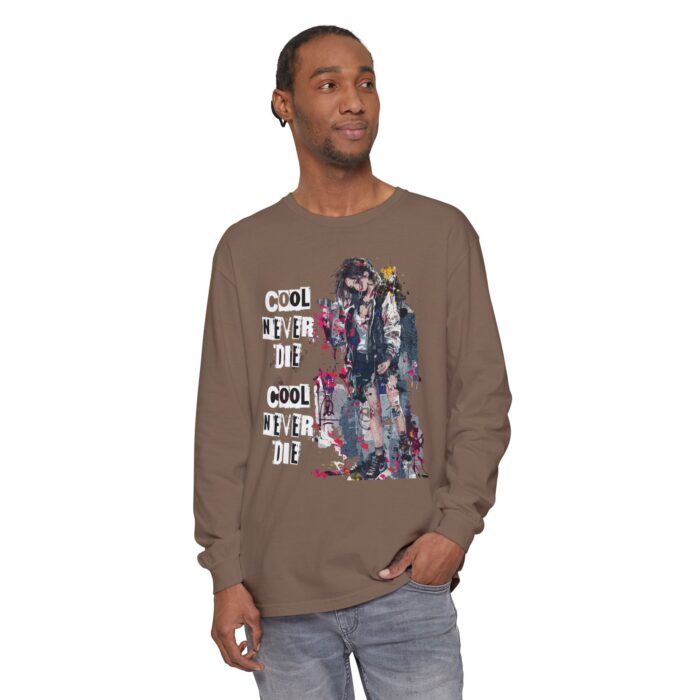 Cool never die Garment-dyed Long Sleeve T-Shirt - Image 63