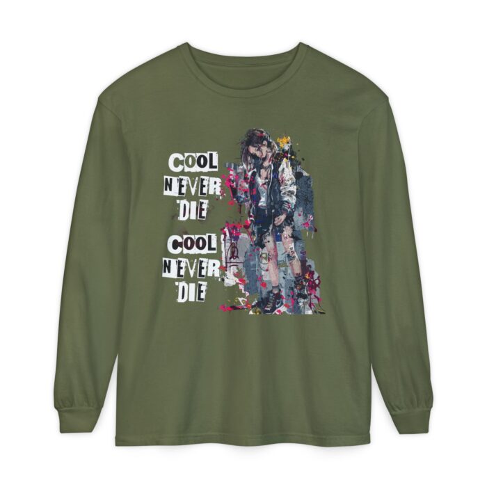 Cool never die Garment-dyed Long Sleeve T-Shirt - Image 33